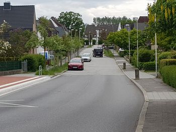 Blick vom Redderkamp zur Rendsburger Landstraße