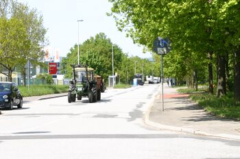 Blick von der Edisonstraße nach Norden in Richtung Wellseedamm