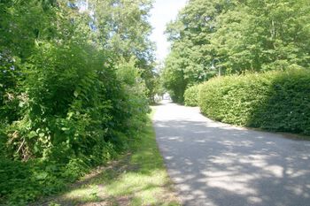 Blick vom Straßenende in Richtung Eckernförder Straße