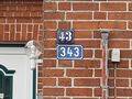 Doppelte Hausnummer in der Rendsburger Landstraße 343