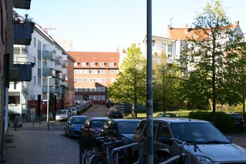 Blick von der Kirchhofallee in Richtung Prüne
