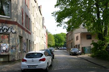 Blick von Zum Brook in Richtung Asmusstraße