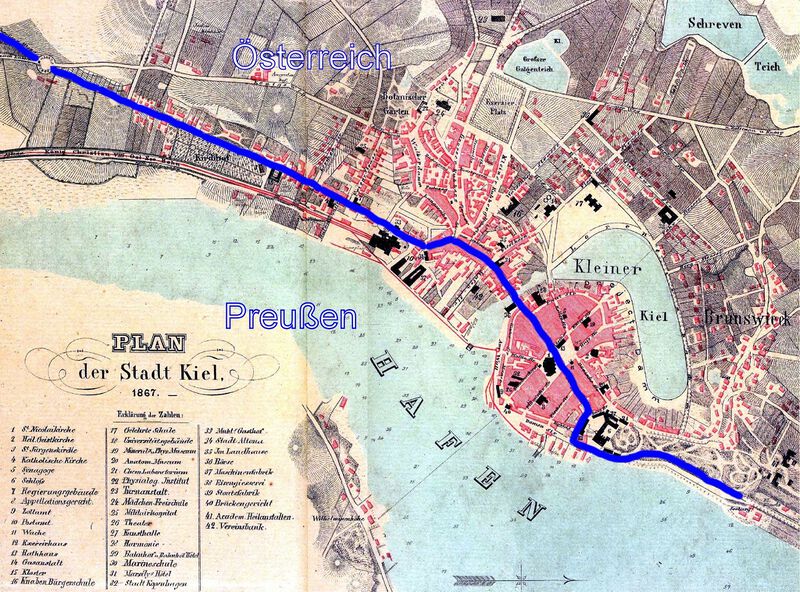 Datei:Stadtplan 1867 mit Grenzlinie von 1865.jpg